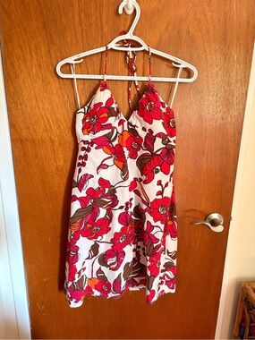 Guess Linen Pink Floral Dress